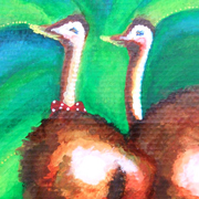 ふたりでいることのしあわせ（ダチョウ）